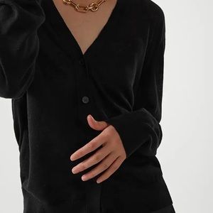 V-neck linen cardigan COS